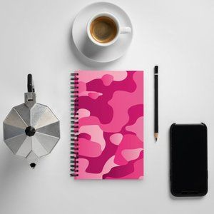 Premium Barbie Camouflage Spiral notebook (Customizable)